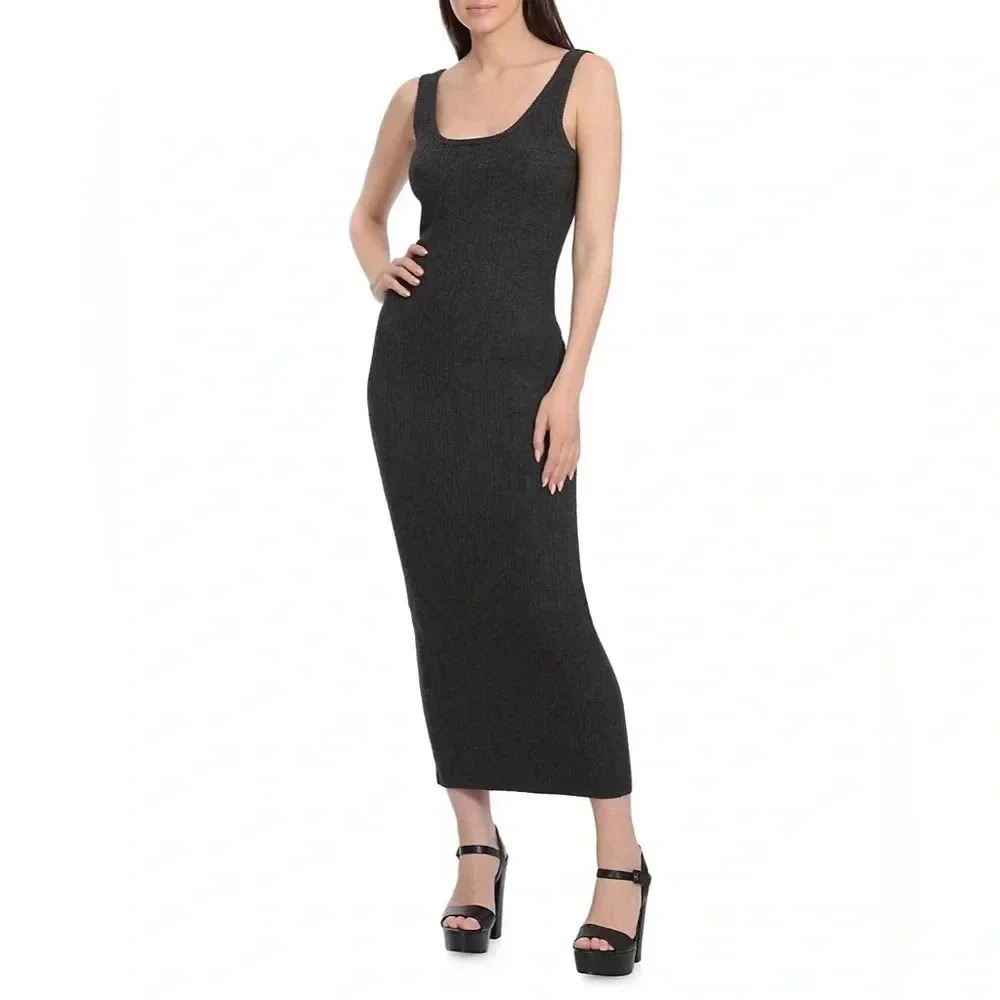Revolve Avec Les Filles Rib Knit Midi Dress NWT